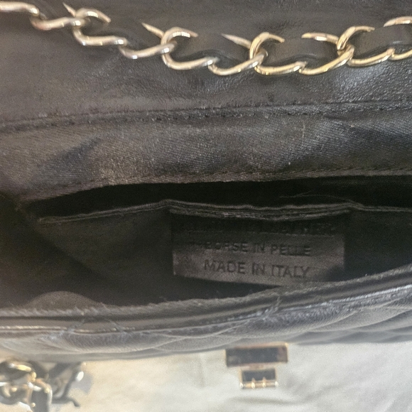 Borse In Pelle Black Italian Quilted Leather Bag - Picture 9 of 9